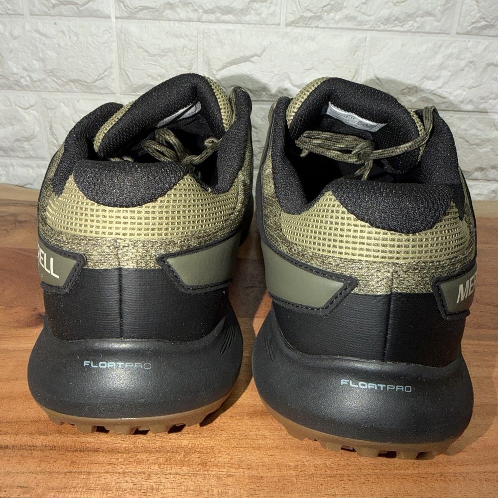 Merrell Waterproof Trail Hiking Shoes Olive Black Men's 12W J068397W NIB - Picture 3 of 8